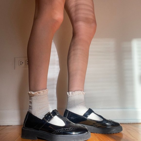 Chunky Black Women's Loafers - Picture 3 of 5